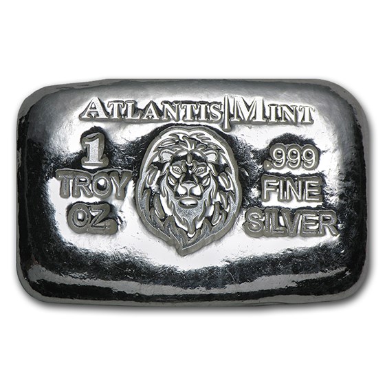 1 oz Hand Poured Silver Bar - Lion 1 oz Hand Poured Silver Bar - Lion